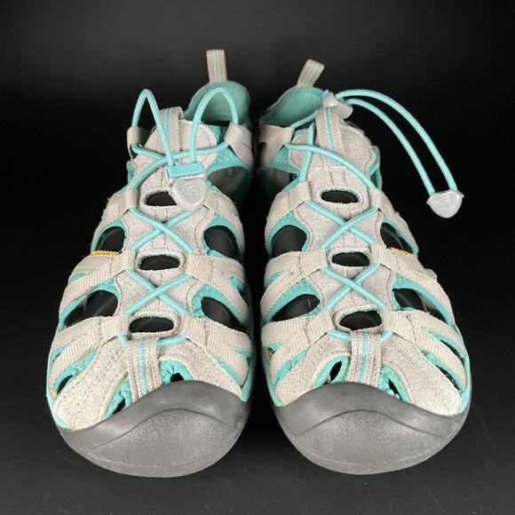 Keen Newport H2 Women’s Size 10 Gray Turquoise Casual Slip On Sandals Outdoors - Picture 2 of 8